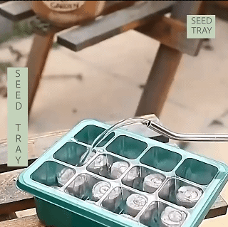 Seed Starter Tray Seed Tray w/Humidity Dome 12 Cells Plant Seed Starting Base Box Mini Greenhouse Germination for Seed Growing