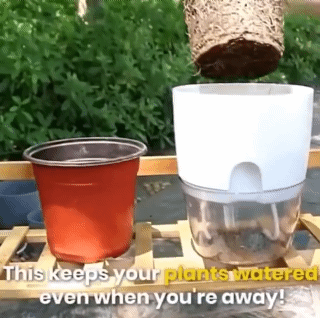 Automatic Water Absorbing Plant Pot for Flower Planters Soilless Quick Water Absorption Tray for Home Garden Flowers Succulents