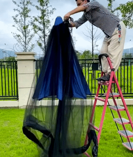 300x230cm Umbrella Mosquito Net Outdoor Courtyard Garden Sunshade Screen Parasol Curtain Mosquito Net Cover With Zippers