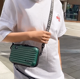 Suitcase Shape Crossbody Bag MIni Women Shoulder Tote with Letter Strap Luxury Hand Bags for Girls 2023 Fashion Mini Luggage Bag