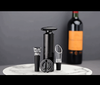 Wine Bottle Opener Set Manual Wing Corkscrews with Foil Cutter Vacuum Stopper and Wine Aerator Pourer for Home Kitchen Party Bar