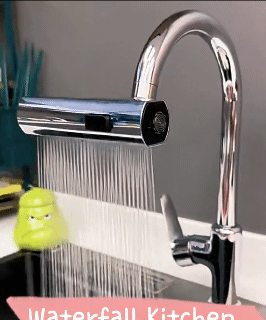 Kitchen Faucet Waterfall Outlet Splash Proof Universal Rotating Bubbler Multifunctional Water Nozzle Extension