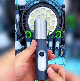 100000 Lumens XHP50 LED Zoom Alloy Flashlight Camping Lights With Side light Built-in Rechargeable Lithium Battery Keychain Hanging Outdoor