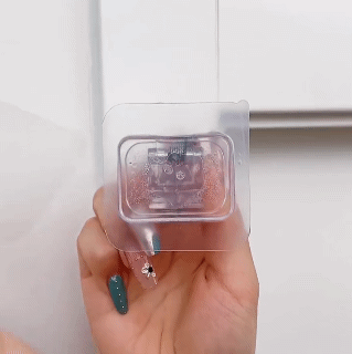 4/8Pcs Nail-Free Adjustable Curtain Rod Holder Clamp Hooks Adhesive Wall Curtain Fixed Clip Rod Bracket Hanging Rack Hook