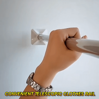 Telescopic Shower Curtain Rod Clothing Rod Telescopic Rods Shower Curtain Poles Clothes Wardrobe Organizer Rack for DIY Space