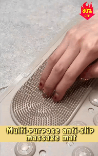 Bathroom Non Slip Massage Mat with Suction Cups and Drain Holes