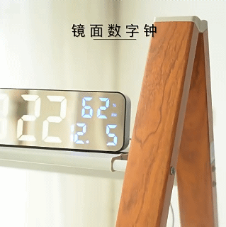 Led Large Screen Digital Wall Clock Adjustable Brightness Temp Humidity Date Display Alarm Clocks for Home Living Room Decor