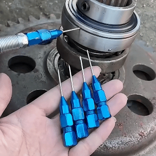 2Pcs Grease Gun Needle Tip Of The Mouth 1.2mm Grease Gun Injector Needle Nozzle,Needle Nose Grease Dispenser