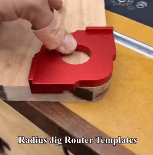 4Pcs Radius Jig Router Templates Woodworking Router Corner Radius Templates Jig R5~R40 Woodworking Trimming Machin