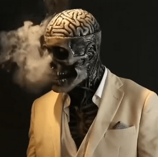 Newest Skeleton Bio-Mask Halloween Movable Jaw Horror Mask Party Cosplay Props Silicone Full Cap Skull Cap