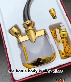 Portable Mini Hookah Set Handheld Dual Use Filter Water Hookahs Set Gifts for Father Husband Friends Boyfriend Easy to Clean