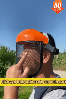 Gardening Protective Face Shield Cutting Gardening Protection Mesh Face Shield Protective Mask Chainsaw Helmet Safety Helmet