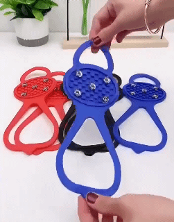 Universal Non-Slip Gripper Spikes Spiked Ice Grips 5-Tooth Stud Non-Slip Shoes Outdoor Elastic Ice Gripper Shoes Non-Slip Spikes