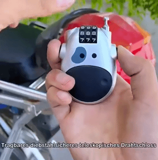 Anti-theft Telescopic Wire Lock Suitable for Securing Luggage Helmets Bicycles Work Equipment Briefcases Euitcases Doors Gates and Many Other Items