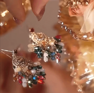 Exquisite Stylish and Unique Retro Earrings Ethnic Style Color High-End New Trendy All-Match Jewelry