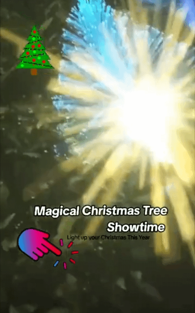 7 Color Changing LED Solar Christmas Tree Lights Waterproof Solar Lights Solar Fiber Optic Garden Lights for Yard Xmas