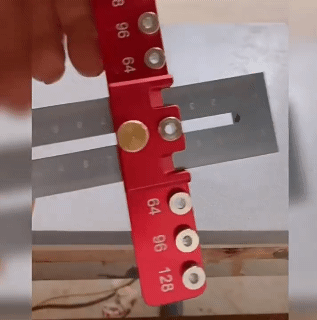 Drill Guide Punch Locator Template Ruler Adjustable Woodworking Drilling Locator for Cabinet Handles and Pulls Hole Punch Tool