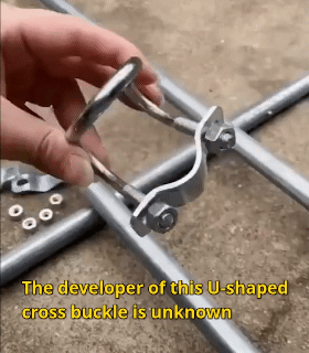 5/10pcs U-Shaped Buckle Stainless Steel Clamp Double U Buckle Screw Cross Bolt Special-shaped Pipe Buckle