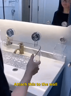 Adjustable Suction Cup Storage Rack Without Punching The Sink Bathroom Wall-mounted Storage Rack