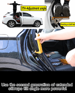 Universal Adjustable Aluminum Car Roof Rack Step Fit Door Latch Rooftop Up Hook Stand Pedals For Most SUV Pickup Accessories