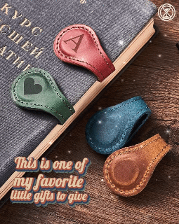 Leather Handmade Magnetic Bookmark Vintage Planner Portable Paper Clip Genuine Leather Page Divider