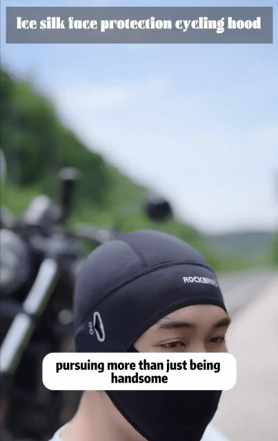 ROCKBROS Cycling Mask Ice Silk Face Protection Cycling Hood Bike Hats Hiking Camping Full Face Cover Scarf Motorcycle Bike Helmet Liner