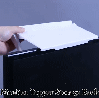 2Pcs Adjustable Screen Topper Shelves LCD Display Rack Computer Monitor TV Storage Bracket Organizer Desktop Holder For Home Office