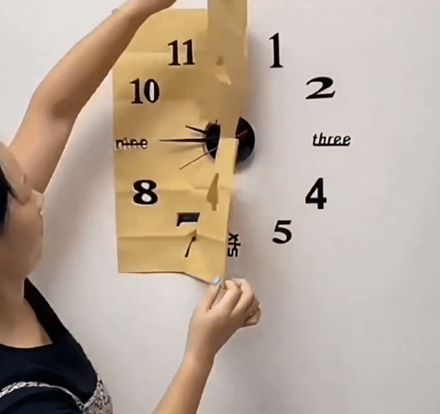 3D Wall Decal Decorative Clock