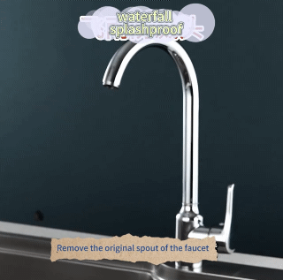 360° Swivel Waterfall Faucet Extension Adapter Sprayer 3 Modes Multifunctional Waterfall Pressurized Bubbler Kitchen Sink Fit