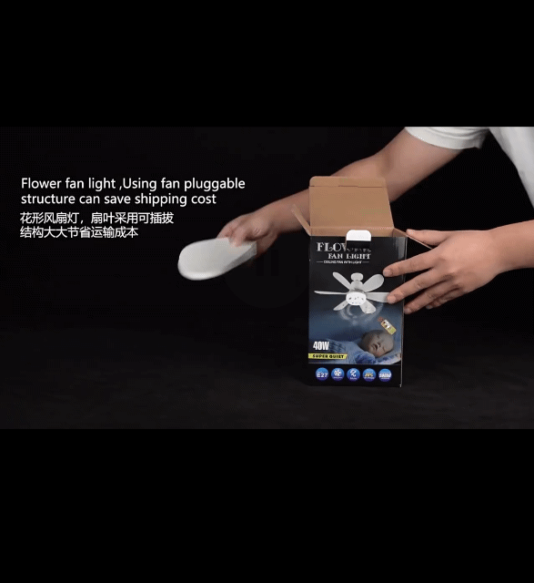 30/40W Fan Light Wireless Remote Control LED E27 Bulb Ceiling Fan 3-speed Dimming for Bedroom Living Room Kitchen Balcony