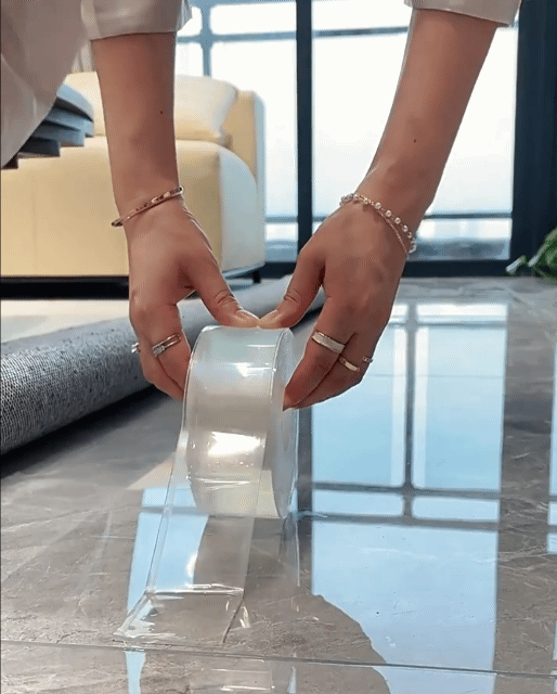 5Meters * 3cm Nano Tape Double Sided Tape Transparent Reusable Waterproof Adhesive Tapes Cleanable Kitchen Bathroom 1mm Thickness