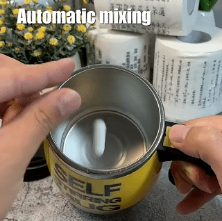 Stainless Steel Electric Magnetized Mixing Cup Auto Sterring Coffee mug Stainless Steel Magnetic Mug Cover Milk Mixing Mugs Rechargeable