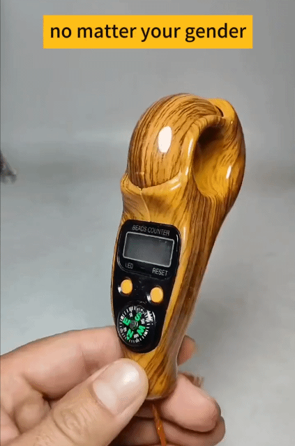 Decompression Handheld Rolling Beads Ring LED Electronic Counter LCD Electric Digital Display Hand Held Compass Counter Tools