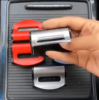 2Pcs/Set Car Adjustable Seat Belt Limiter Seat-Belt Elastic Fixing Clip Seat Safety Belt Adjustment Limiter Automotive Anti Slip-Clip Universal Easy Install