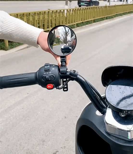 Bicycle Rearview Mirror Wide Angle Convex Mirror Bicycle Mirror Mountain Bike Rearview Mirror Silicone Handle Mirror