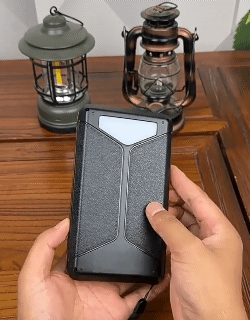 20000mAh Hidden Solar Foldable Panel Power Bank Support Wireless Charging With Digital Power Display Flashlight