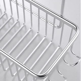 High-end Space Aluminium Bathroom Without Punching Holes Shelves Organizers Wall-mounted Storage Brackets Metal Shelves