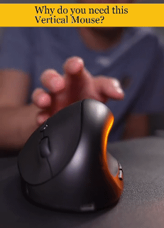 Ergonomic Mouse Wired/Cordless Vertical Grip Mouse 3 Adjustable DPI 800/1200/1600 6 Buttons for Computer Notebook PC Laptop