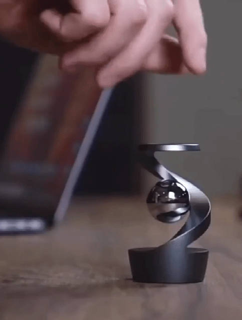 Gravity Defying Kinetic Desk Toy Optical Illusion Desk Toy Fidget Spinners Levitating Desk Toy for Office Desk Decor for Adults