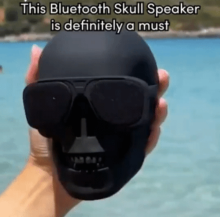 Skeleton Bluetooth Speaker Portable Wireless Speaker Creative Bass Stereo Speaker Halloween Party Support TF Card U Disk AUX