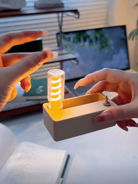Creative Flip Nightlight Home Desktop Decoration Handmade DIY Camping Light LED Flexible Retro USB Light Bulb