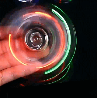 2Pcs Luminous LED Light Fidget Spinner Hand Top Spinners Glow in Dark Light EDC Figet Spiner Finger Stress Relief Toys