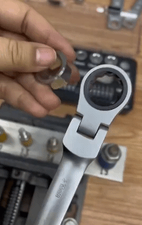 36PCS/Set Ratchet Wrench With Box 1/4'' Socket Ratchet Double Ended Screwdriver Spanner Hand Repair Tools