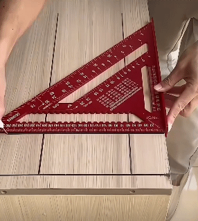 Aluminum Alloy Triangle Ruler Woodworking Carpenter Measuring Gauging Tools Precision Marker Angle Ruler Metric and Inches Gauge