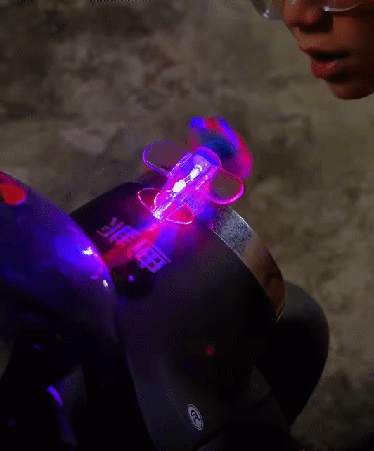 New Wind Power LED Lights Propeller Airplane Motorcycle Bicycle Handlebar Car Decoration