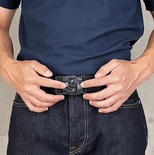 Tactical Belt Aluminum Alloy Quick Release Automatic Buckle Trouser Buckle Nylon Belt 125cm