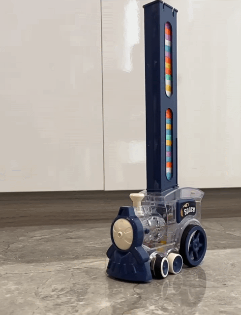 Automatic Dominos Train Set Domino Train Toys For Family Games Toddlers Christmas Birthday DIY Gifts