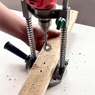 Precision 45-90° Angle Drill Guide Attachment with Chuck Drill Holder Stand Drilling Guide 150mm Stoke for Electric Drill