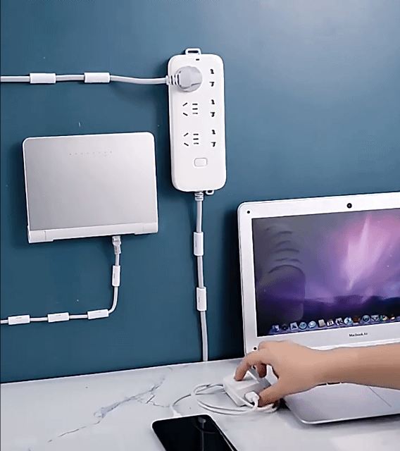 40Pcs Cable Clips Organizer Drop Wire Holder Cord Management Self-Adhesive Cable Manager Fixed Clamp Wire Winder