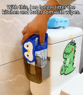 Clear Wipe Tissue Organiser Box Wall Mounted Tissue Holder Self-Adhesive Paper Towel Dispenser Toilet Paper Box For Bathroom